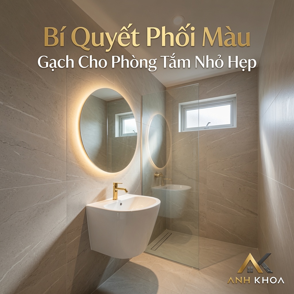 Gạch Phòng Tắm Nhỏ: Bí Quyết Phối Màu Và Chọn Kích Thước Giúp Nhân Đôi Diện Tích