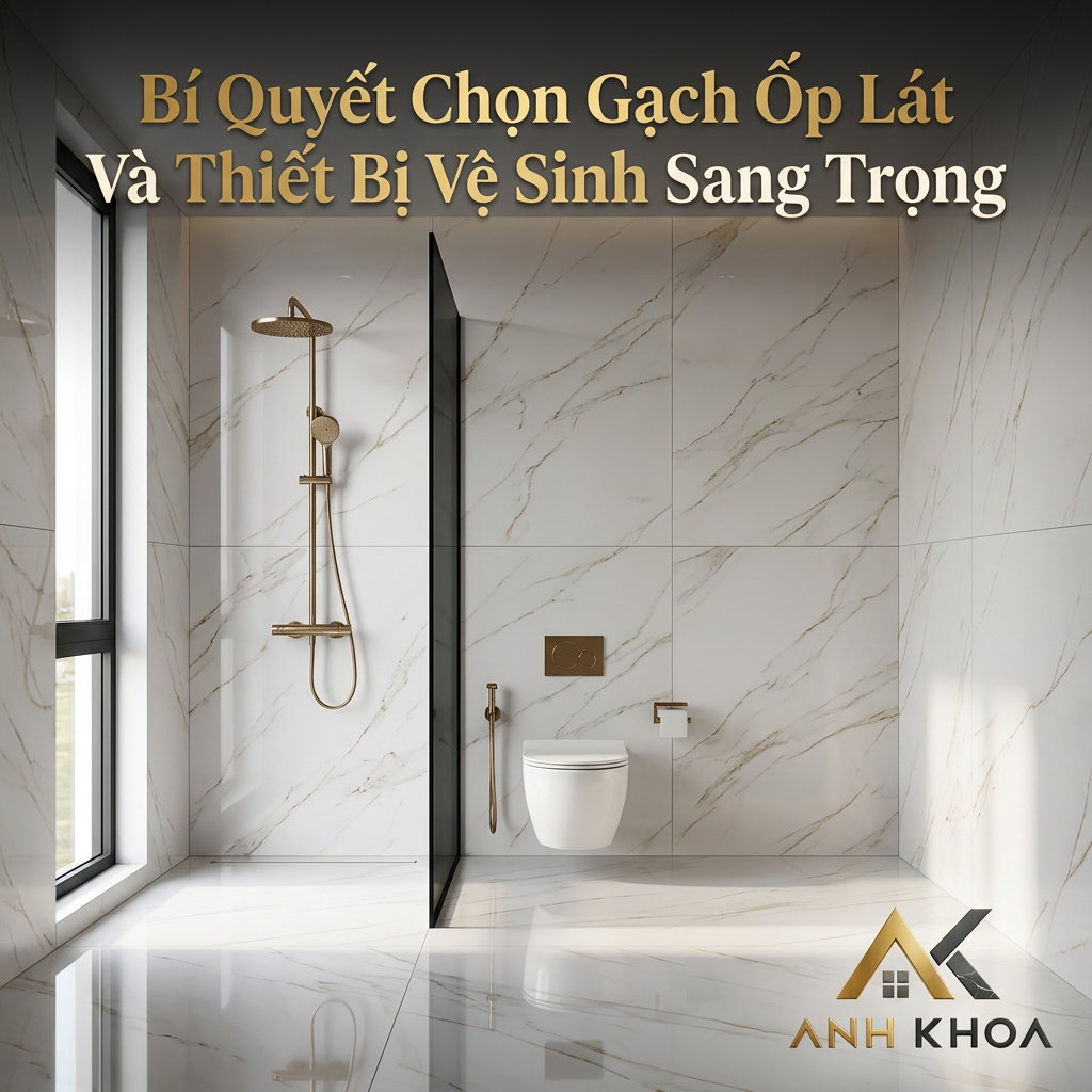 Bí Quyết Chọn Gạch Ốp Lát Và Thiết Bị Vệ Sinh Sang Trọng, Tối Ưu Chi Phí Cho Ngôi Nhà Mới