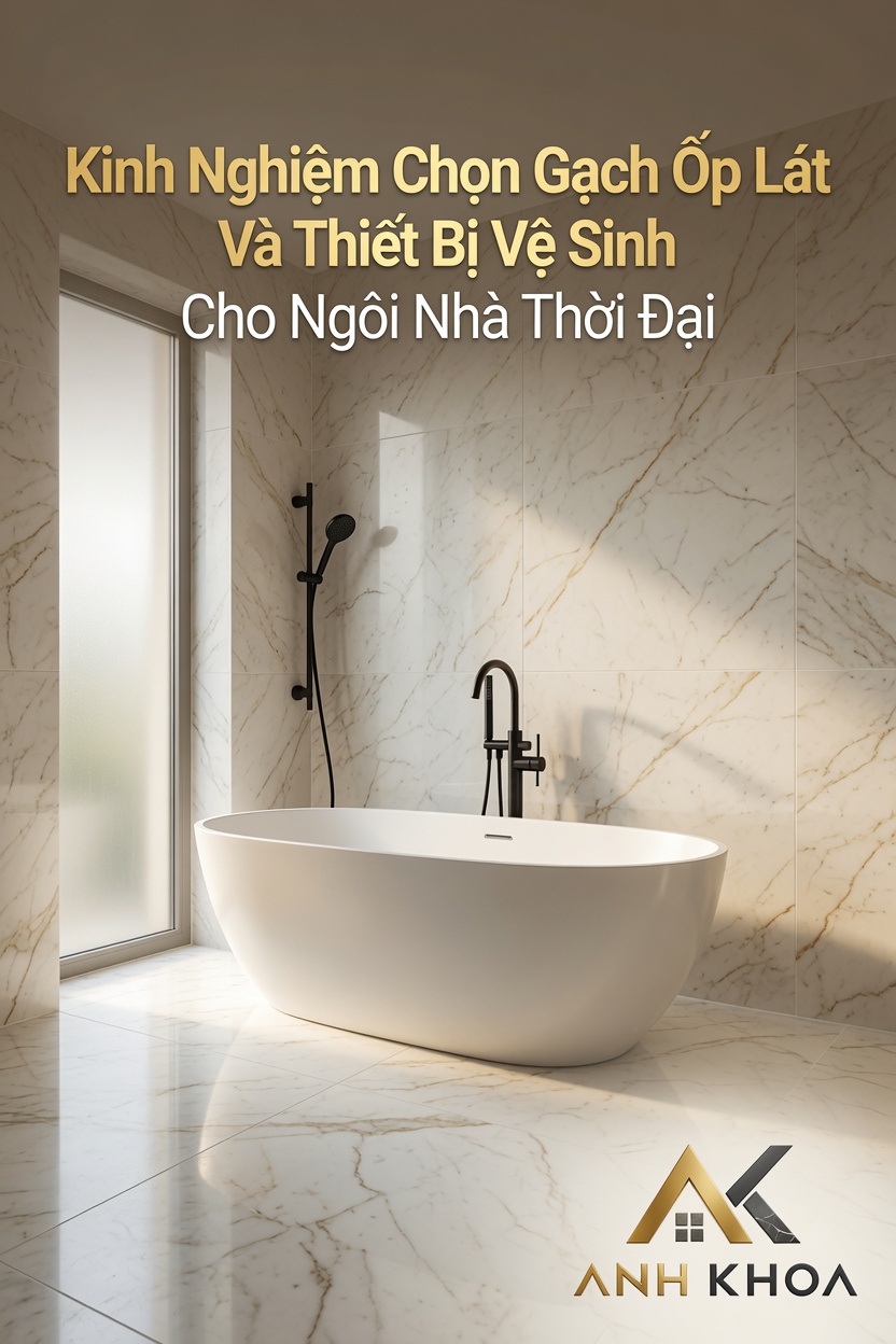 Kinh Nghiệm Chọn Gạch Ốp Lát Và Thiết Bị Vệ Sinh Cho Ngôi Nhà Hiện Đại