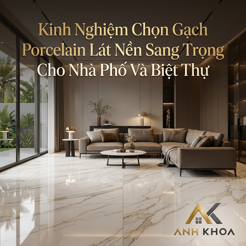 Kinh Nghiệm Chọn Gạch Porcelain Lát Nền Sang Trọng Cho Nhà Phố Và Biệt Thự