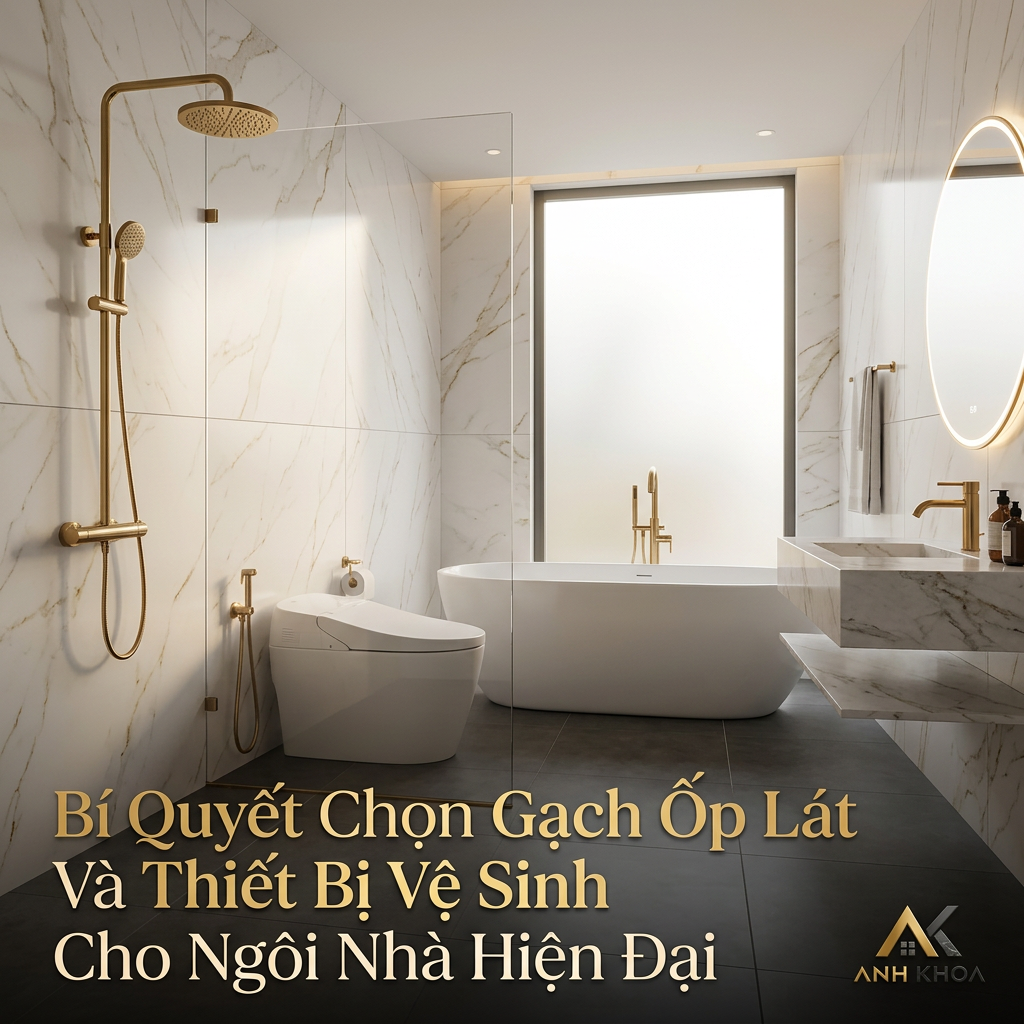 Bí Quyết Chọn Gạch Ốp Lát Và Thiết Bị Vệ Sinh Cho Ngôi Nhà Hiện Đại