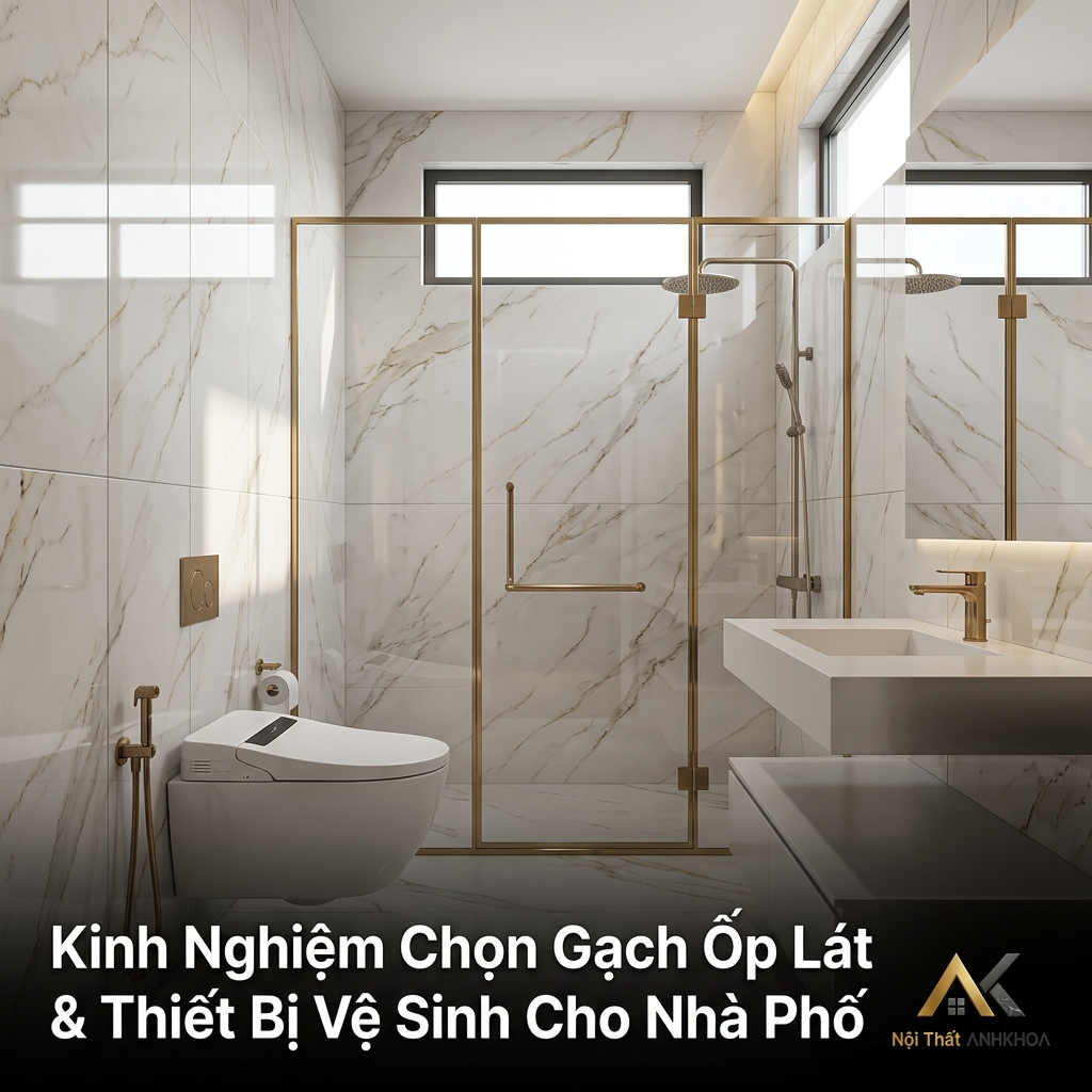 Kinh Nghiệm Chọn Gạch Ốp Lát Và Thiết Bị Vệ Sinh Cho Nhà Phố Hiện Đại: Sang Trọng, Tối Ưu Chi Phí