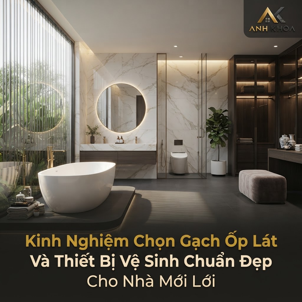 Kinh Nghiệm Chọn Gạch Ốp Lát Và Thiết Bị Vệ Sinh Chuẩn Đẹp Cho Nhà Mới