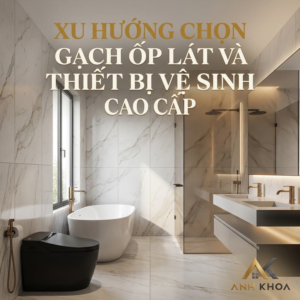 Xu Hướng Chọn Gạch Ốp Lát Và Thiết Bị Vệ Sinh Cao Cấp Cho Nhà Hiện Đại