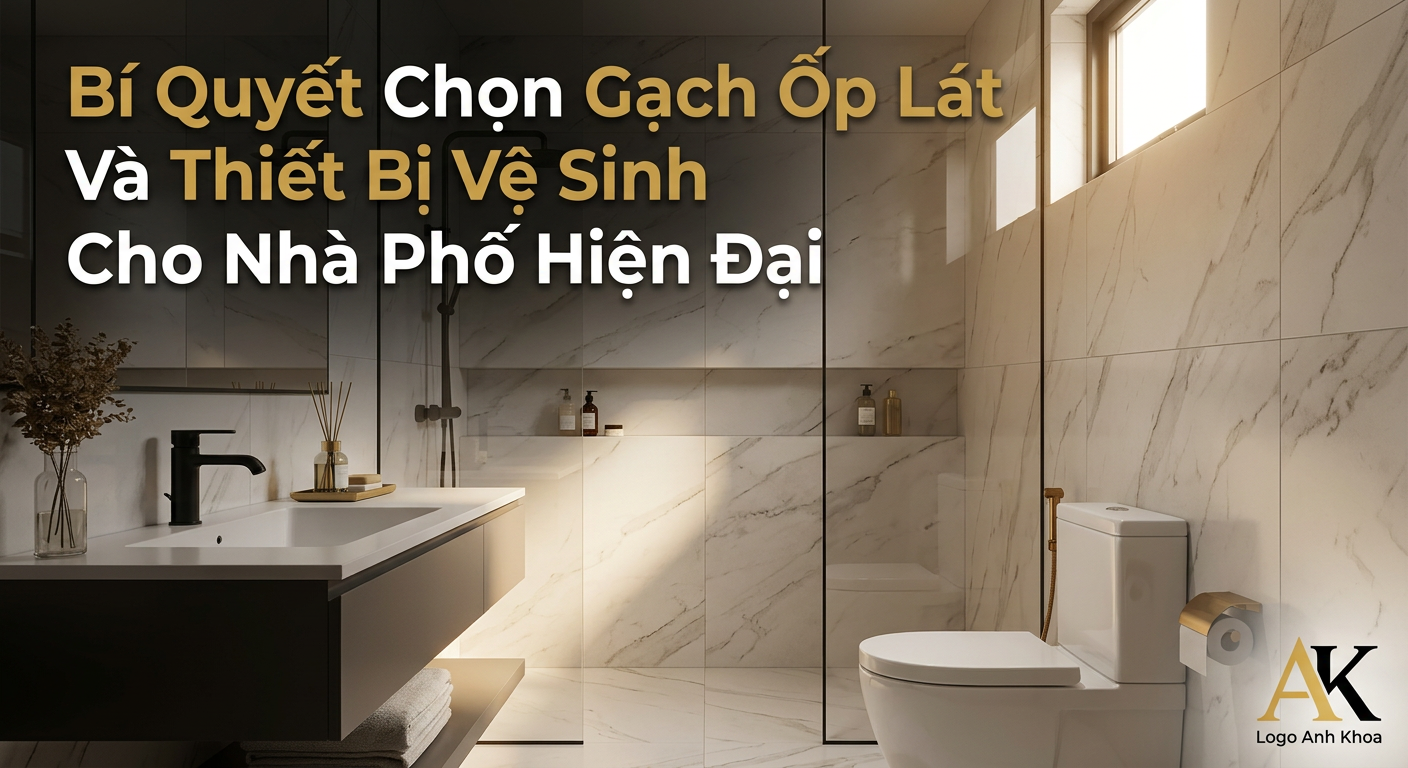 Bí Quyết Chọn Gạch Ốp Lát Và Thiết Bị Vệ Sinh Cho Nhà Phố Hiện Đại