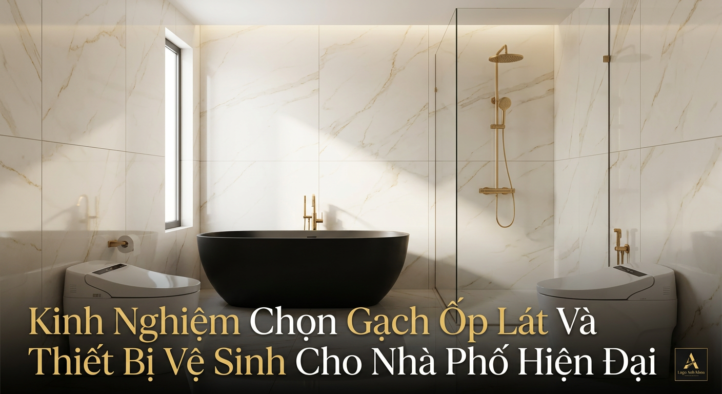 Kinh Nghiệm Chọn Gạch Ốp Lát Và Thiết Bị Vệ Sinh Cho Nhà Phố Hiện Đại