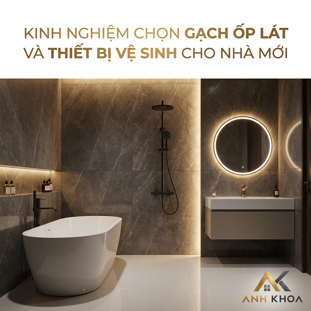 Kinh Nghiệm Chọn Gạch Ốp Lát Và Thiết Bị Vệ Sinh Cho Nhà Mới: Đẹp, Bền, Tối Ưu Chi Phí