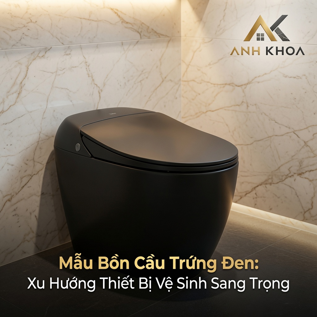 Mẫu Bồn Cầu Trứng Đen: Xu Hướng Thiết Bị Vệ Sinh Sang Trọng, Đột Phá Cho Phòng Tắm Hiện Đại