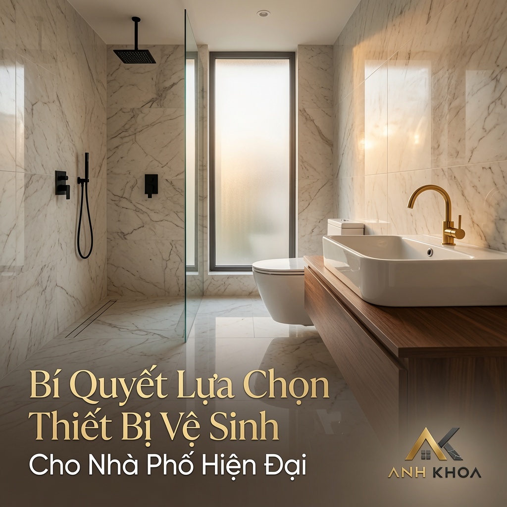 Bí Quyết Lựa Chọn Thiết Bị Vệ Sinh Cho Nhà Phố Hiện Đại: Sang Trọng, Tối Ưu Diện Tích và Bền Bỉ Cùng Năm Tháng
