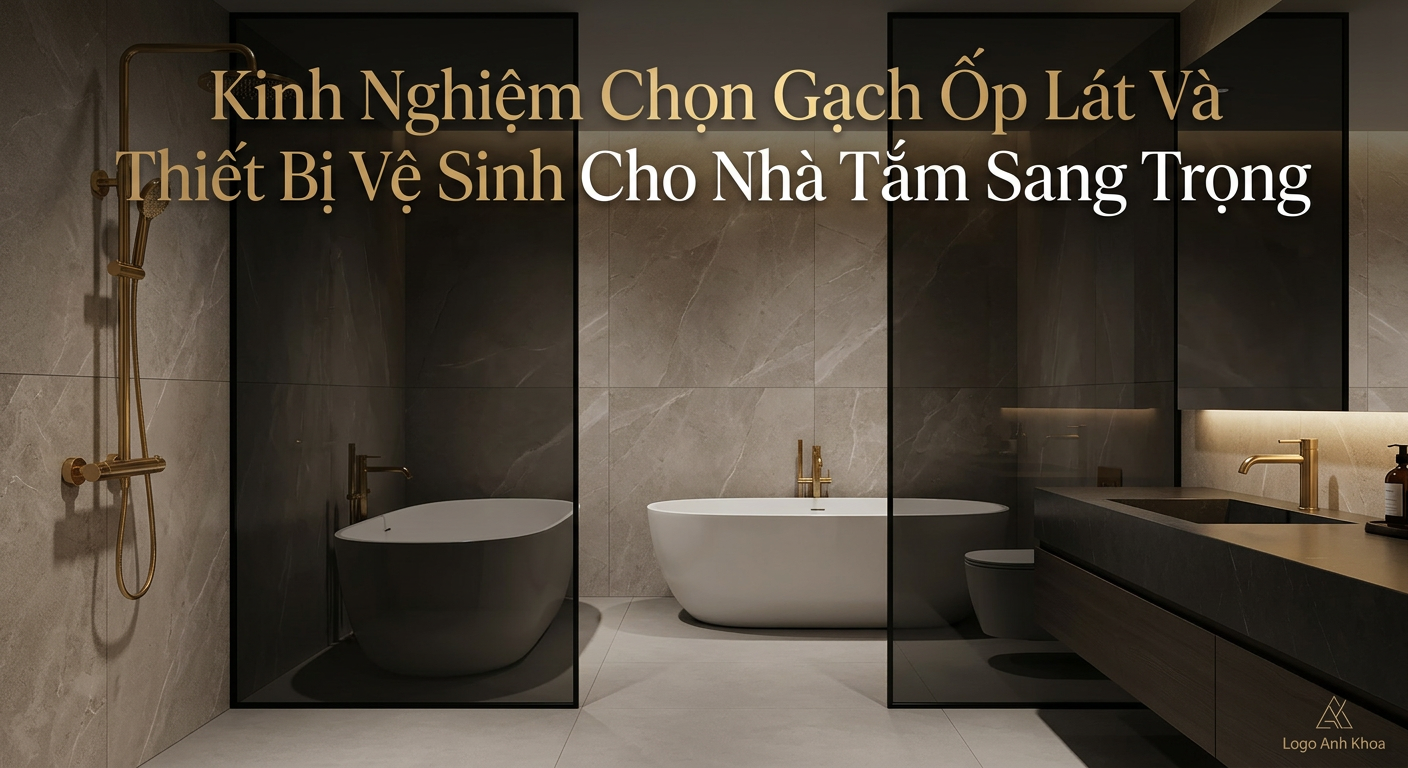 Kinh Nghiệm Chọn Gạch Ốp Lát Và Thiết Bị Vệ Sinh Cho Nhà Tắm Sang Trọng