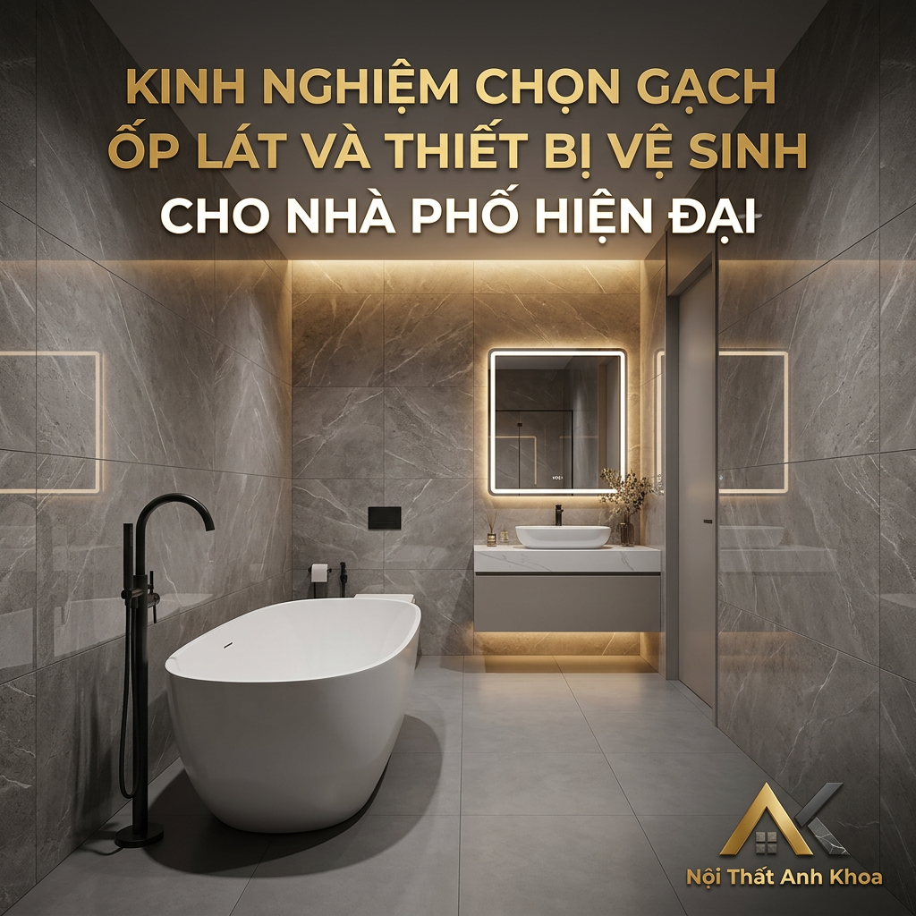 Kinh Nghiệm Chọn Gạch Ốp Lát Và Thiết Bị Vệ Sinh Cho Nhà Phố Hiện Đại