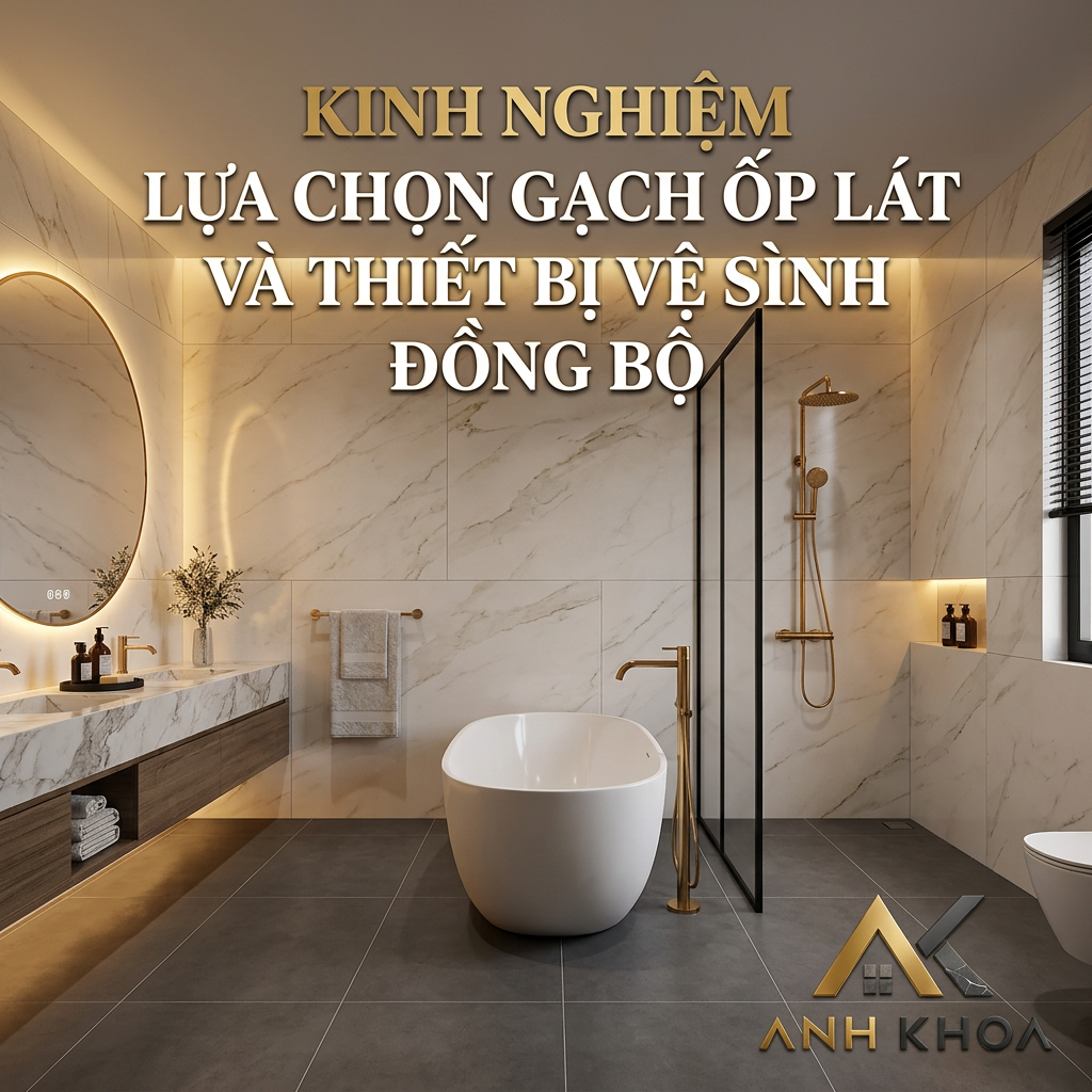 Kinh Nghiệm Lựa Chọn Gạch Ốp Lát Và Thiết Bị Vệ Sinh Đồng Bộ Cho Không Gian Phòng Tắm Sang Trọng
