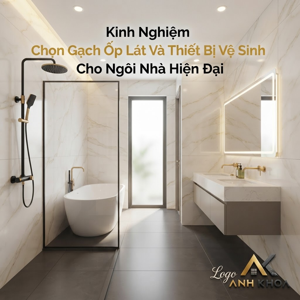 Kinh Nghiệm Chọn Gạch Ốp Lát Và Thiết Bị Vệ Sinh Cho Ngôi Nhà Hiện Đại