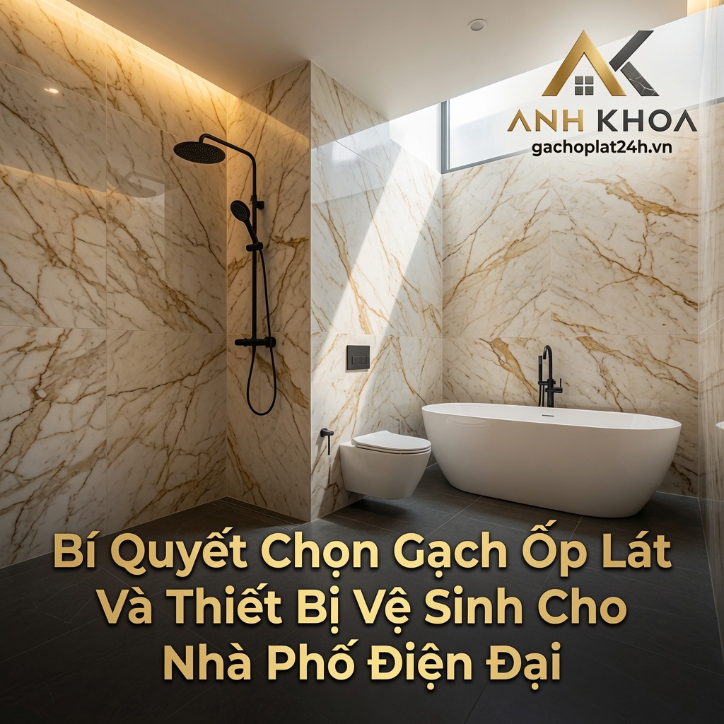Bí Quyết Chọn Gạch Ốp Lát Và Thiết Bị Vệ Sinh Cho Nhà Phố Hiện Đại