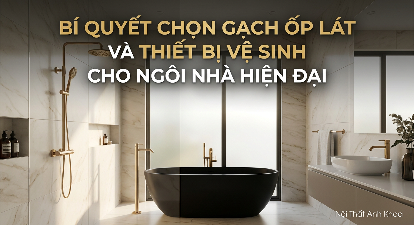 Bí Quyết Chọn Gạch Ốp Lát Và Thiết Bị Vệ Sinh Cho Ngôi Nhà Hiện Đại