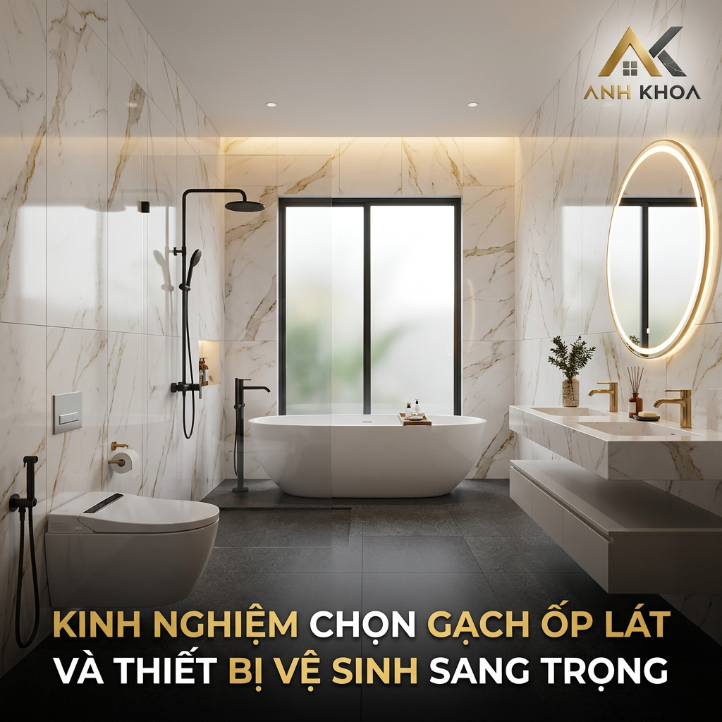 Bí Quyết Chọn Gạch Ốp Lát Và Thiết Bị Vệ Sinh Sang Trọng Cho Nhà Hiện Đại