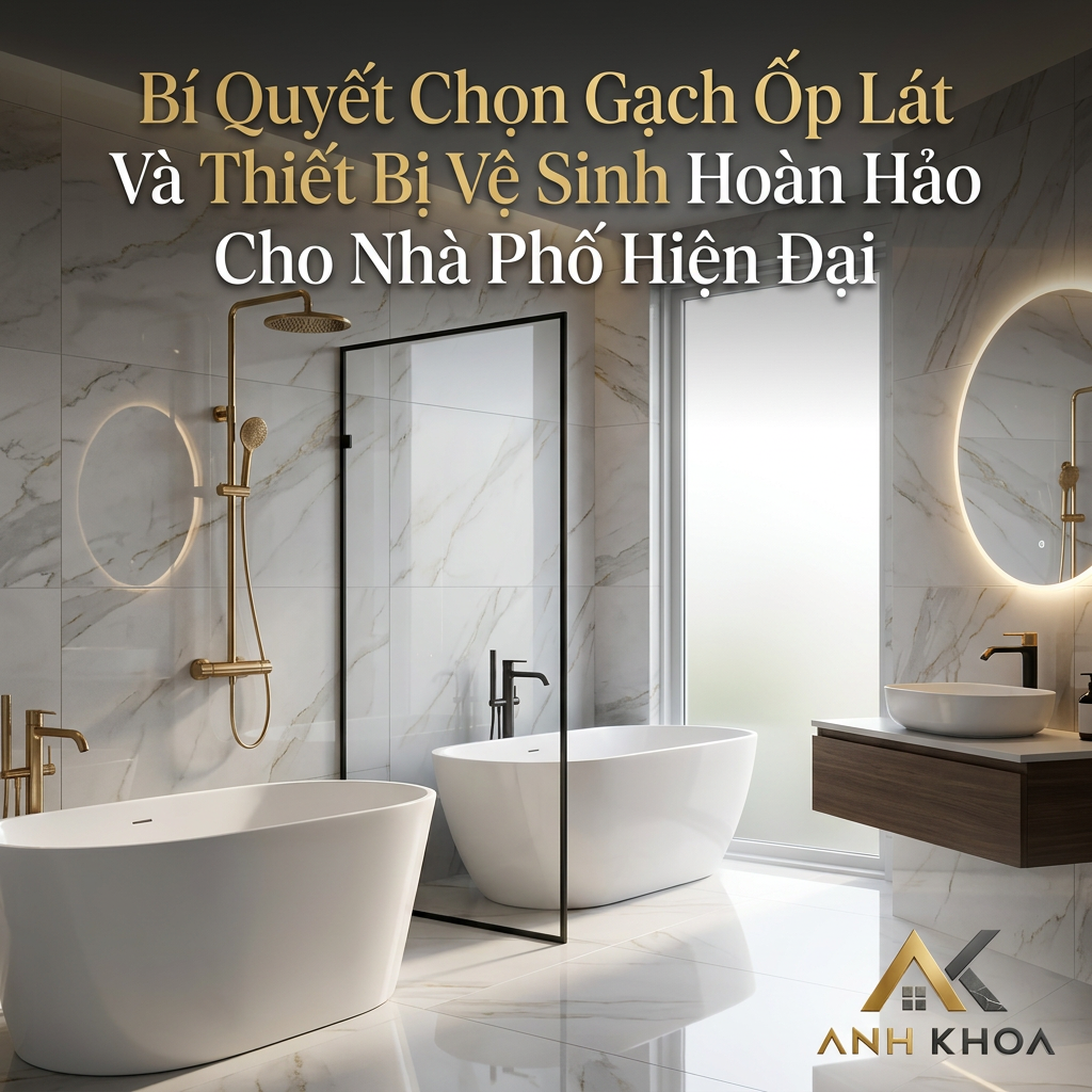 Bí Quyết Chọn Gạch Ốp Lát Và Thiết Bị Vệ Sinh Hoàn Hảo Cho Nhà Phố Hiện Đại