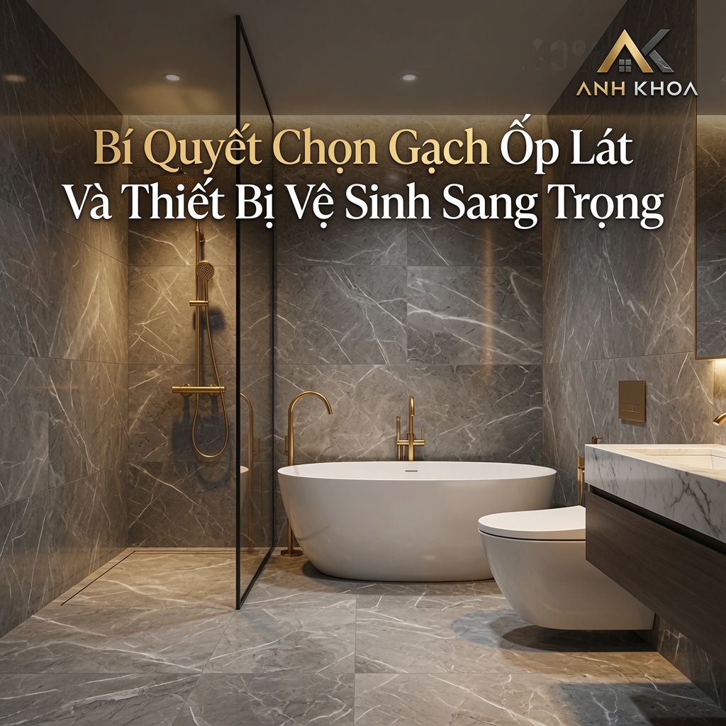 Bí Quyết Chọn Gạch Ốp Lát Và Thiết Bị Vệ Sinh Sang Trọng Cho Phòng Tắm Hiện Đại