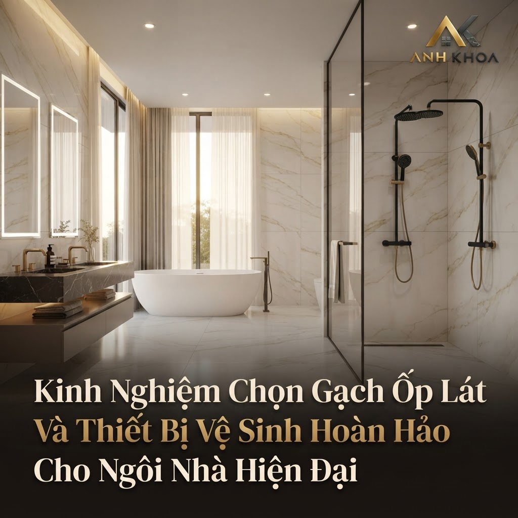 Kinh Nghiệm Chọn Gạch Ốp Lát Và Thiết Bị Vệ Sinh Hoàn Hảo Cho Ngôi Nhà Hiện Đại