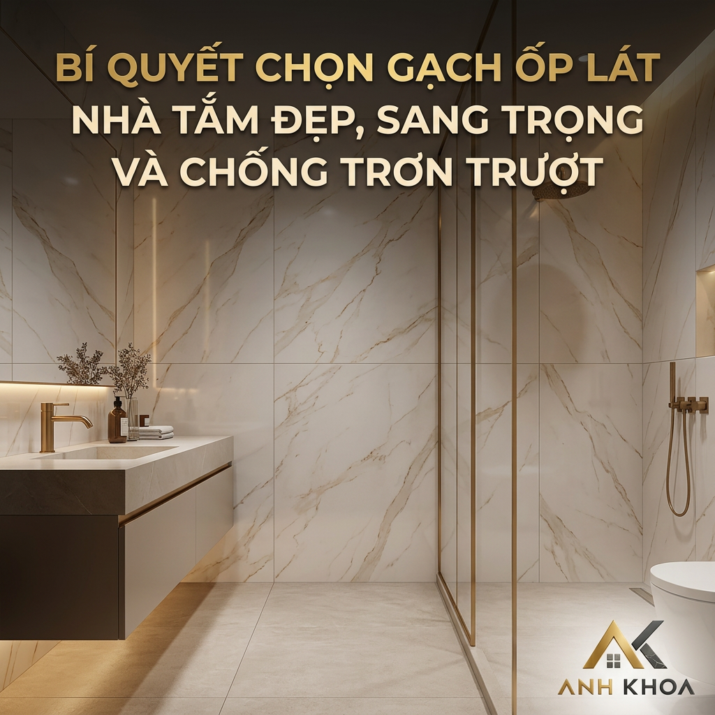 Bí Quyết Chọn Gạch Ốp Lát Nhà Tắm Đẹp, Sang Trọng Và Chống Trơn Trượt