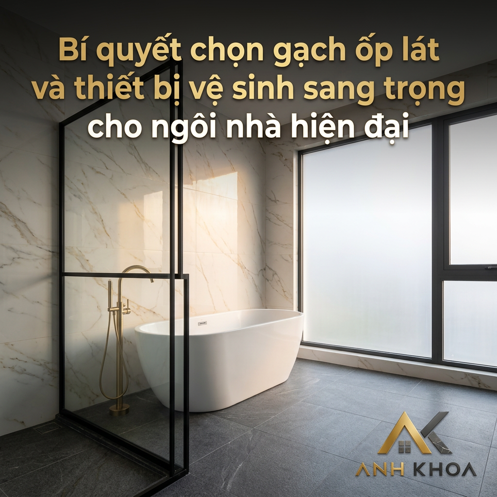 Bí quyết chọn gạch ốp lát và thiết bị vệ sinh sang trọng cho ngôi nhà hiện đại