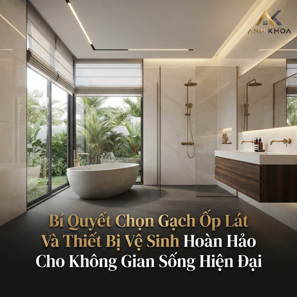 Bí Quyết Chọn Gạch Ốp Lát Và Thiết Bị Vệ Sinh Hoàn Hảo Cho Không Gian Sống Hiện Đại