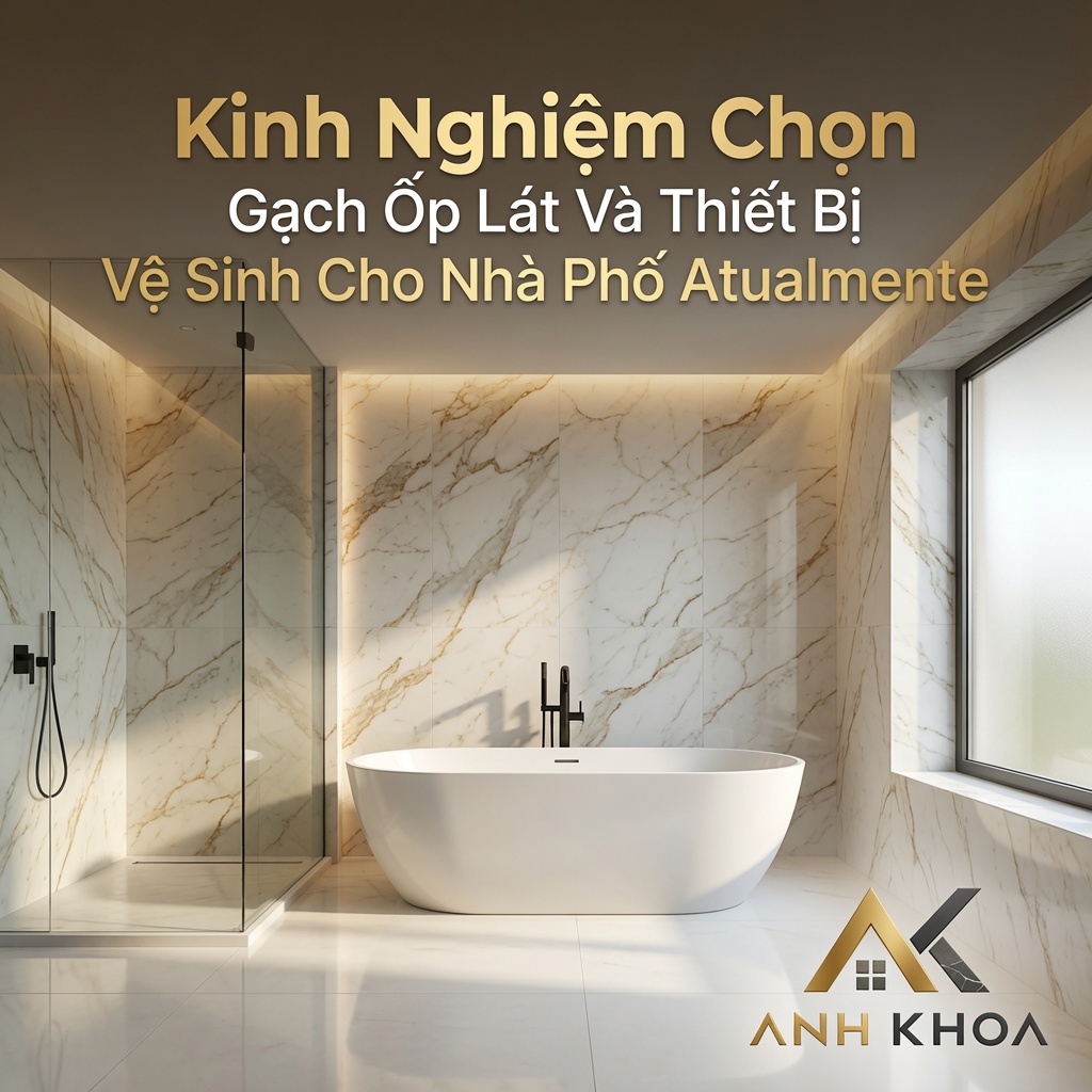 Kinh Nghiệm Chọn Gạch Ốp Lát Và Thiết Bị Vệ Sinh Cho Nhà Phố Hiện Đại