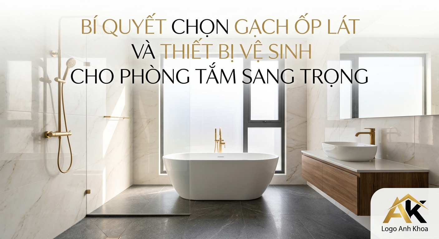 Bí Quyết Chọn Gạch Ốp Lát Và Thiết Bị Vệ Sinh Cho Phòng Tắm Sang Trọng