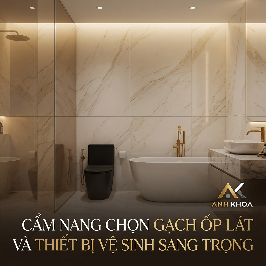 Cẩm Nang Chọn Gạch Ốp Lát Và Thiết Bị Vệ Sinh Sang Trọng Cho Ngôi Nhà Hiện Đại