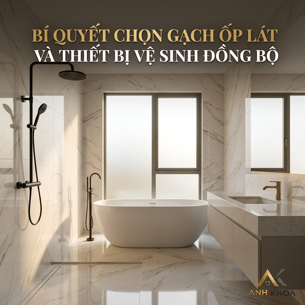 Bí Quyết Chọn Gạch Ốp Lát Và Thiết Bị Vệ Sinh Đồng Bộ Cho Ngôi Nhà Hiện Đại