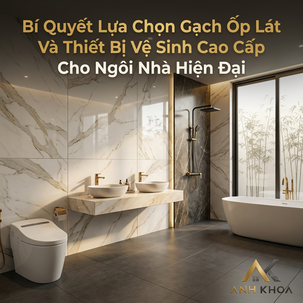 Bí Quyết Lựa Chọn Gạch Ốp Lát Và Thiết Bị Vệ Sinh Cao Cấp Cho Ngôi Nhà Hiện Đại