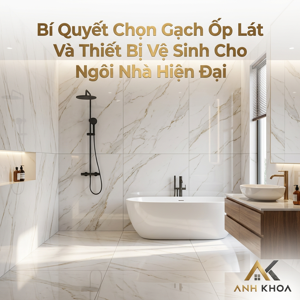 Bí Quyết Chọn Gạch Ốp Lát Và Thiết Bị Vệ Sinh Cho Ngôi Nhà Hiện Đại