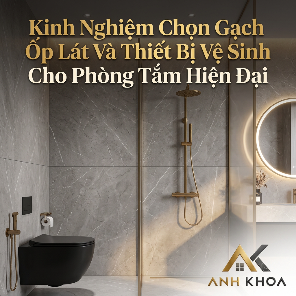 Kinh Nghiệm Chọn Gạch Ốp Lát Và Thiết Bị Vệ Sinh Cho Phòng Tắm Hiện Đại