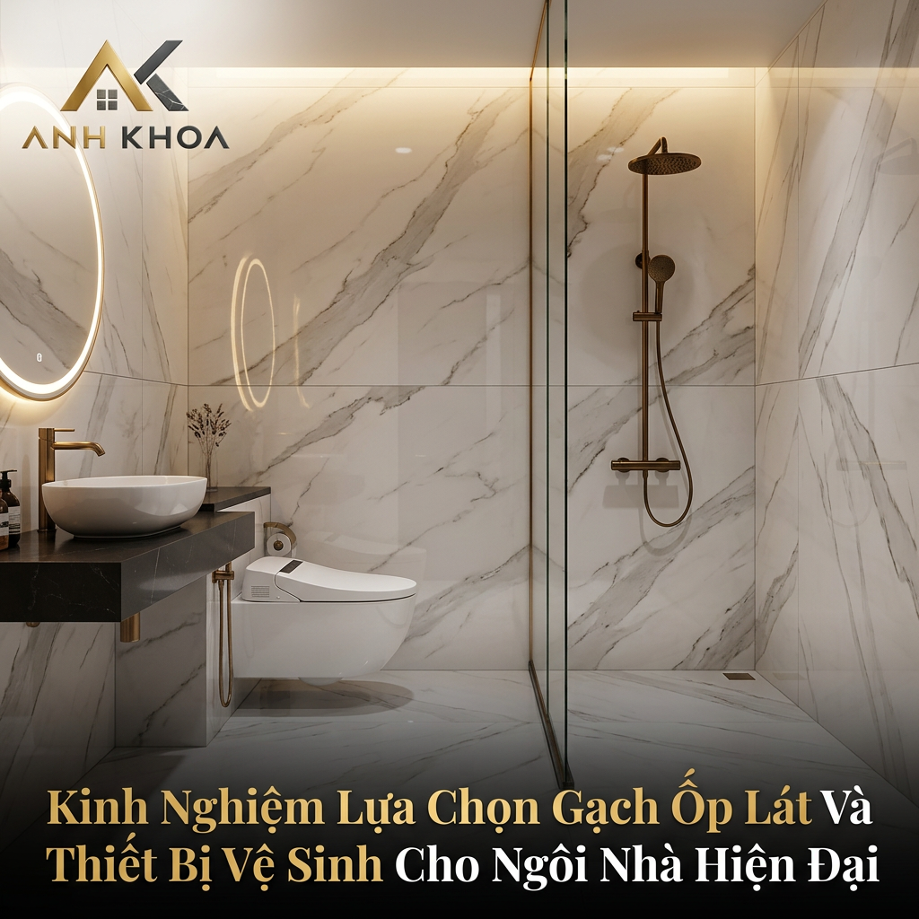 Kinh Nghiệm Lựa Chọn Gạch Ốp Lát Và Thiết Bị Vệ Sinh Cho Ngôi Nhà Hiện Đại