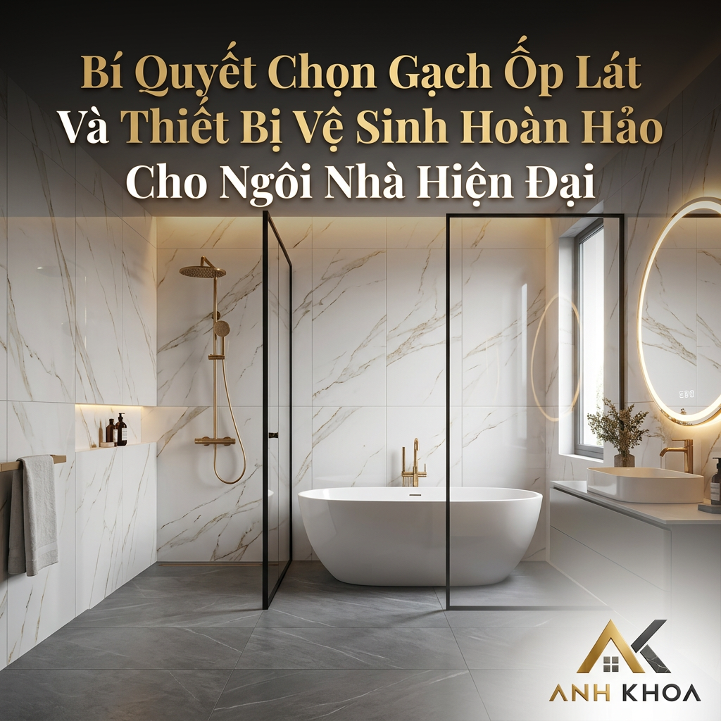 Bí Quyết Chọn Gạch Ốp Lát Và Thiết Bị Vệ Sinh Hoàn Hảo Cho Ngôi Nhà Hiện Đại