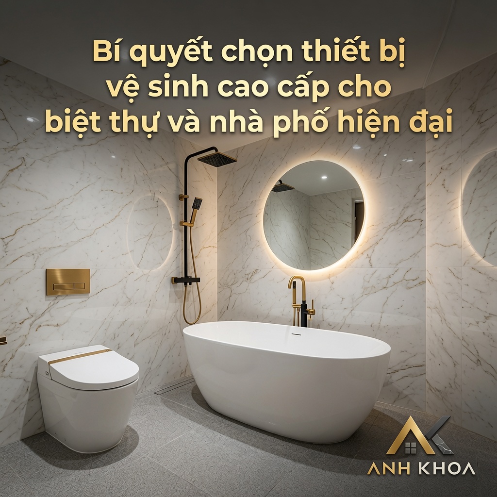 Bí quyết chọn thiết bị vệ sinh cao cấp cho biệt thự và nhà phố hiện đại