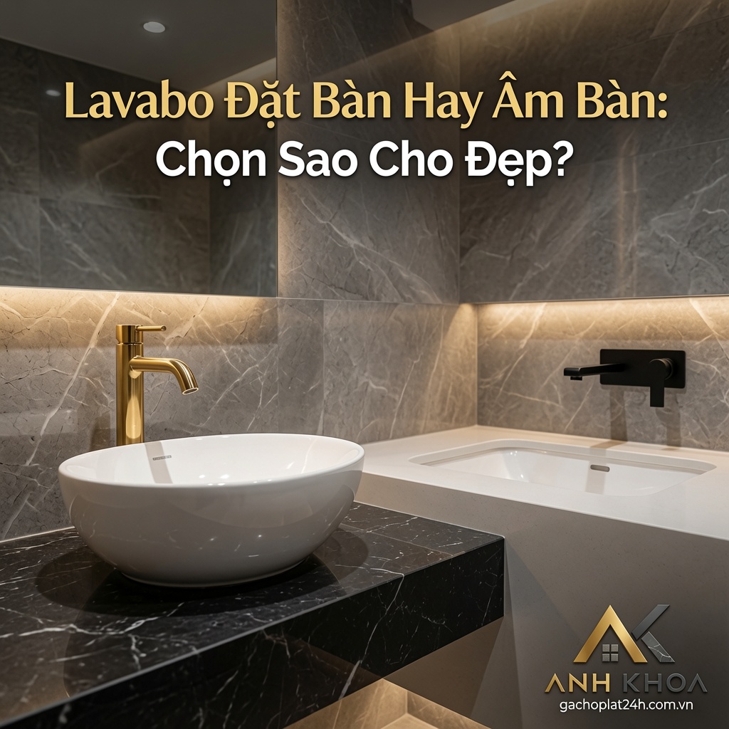 Lavabo Đặt Bàn Hay Âm Bàn: Chọn Sao Cho Đẹp Và Phù Hợp Cho Phòng Tắm Hiện Đại?