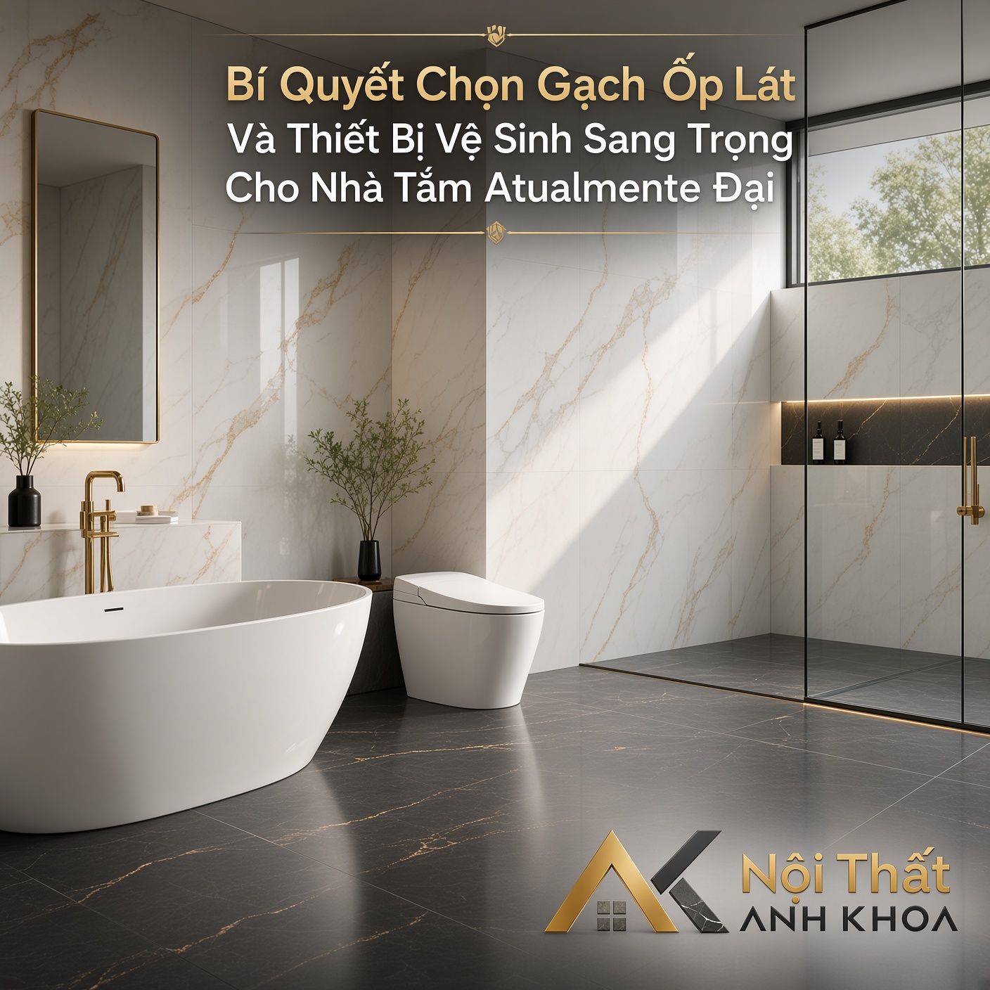 Bí Quyết Chọn Gạch Ốp Lát Và Thiết Bị Vệ Sinh Sang Trọng Cho Nhà Tắm Hiện Đại