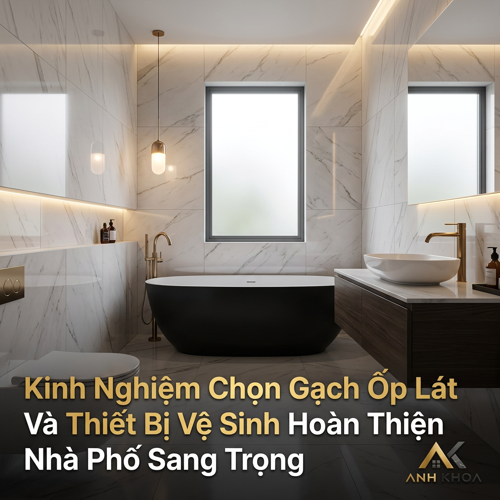 Kinh Nghiệm Chọn Gạch Ốp Lát Và Thiết Bị Vệ Sinh Hoàn Thiện Nhà Phố Sang Trọng