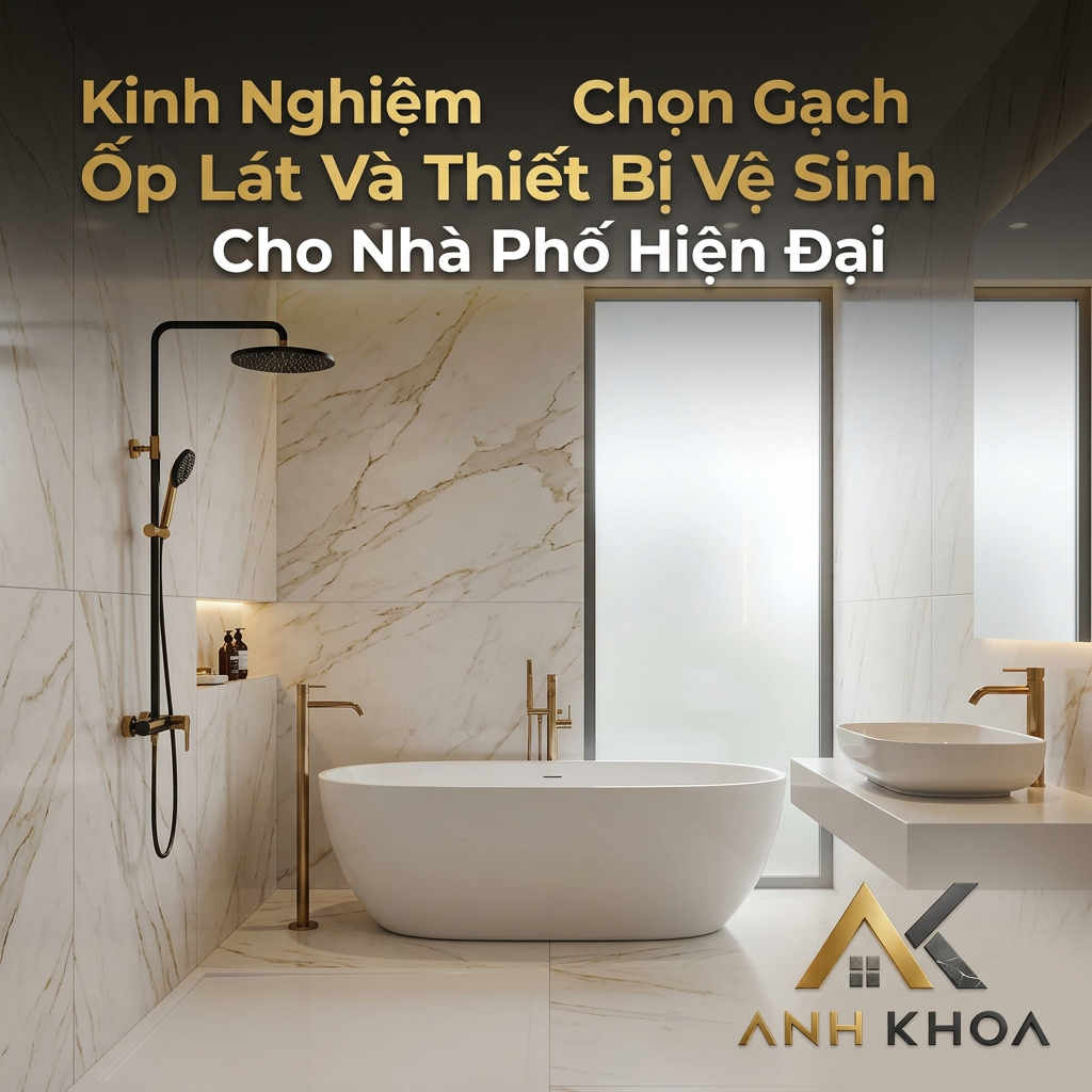 Kinh Nghiệm Chọn Gạch Ốp Lát Và Thiết Bị Vệ Sinh Cho Nhà Phố Hiện Đại