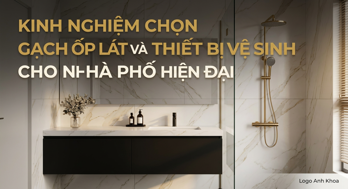 Kinh Nghiệm Chọn Gạch Ốp Lát Và Thiết Bị Vệ Sinh Cho Nhà Phố Hiện Đại