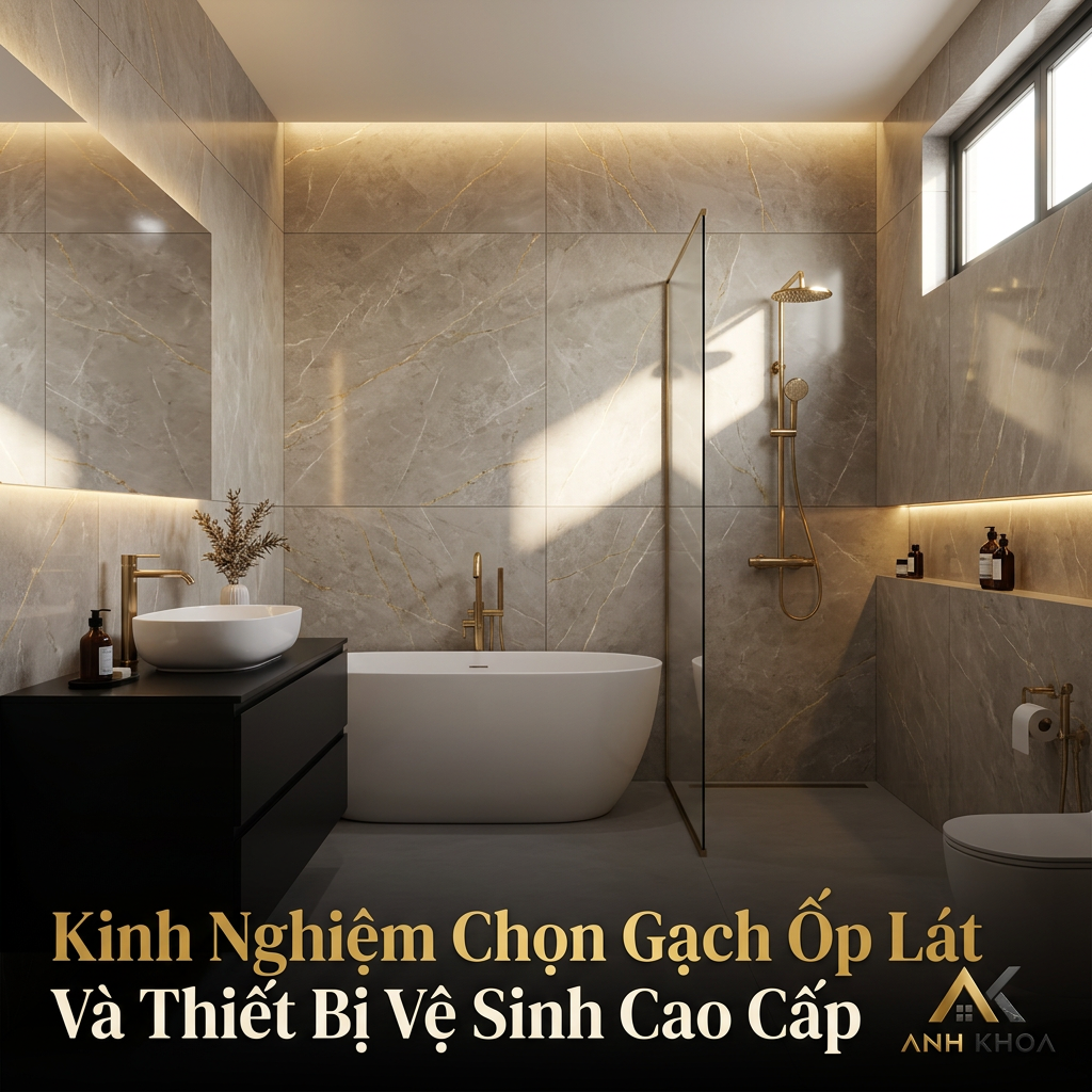 Kinh Nghiệm Chọn Gạch Ốp Lát Và Thiết Bị Vệ Sinh Cao Cấp Cho Nhà Phố, Biệt Thự Hiện Đại