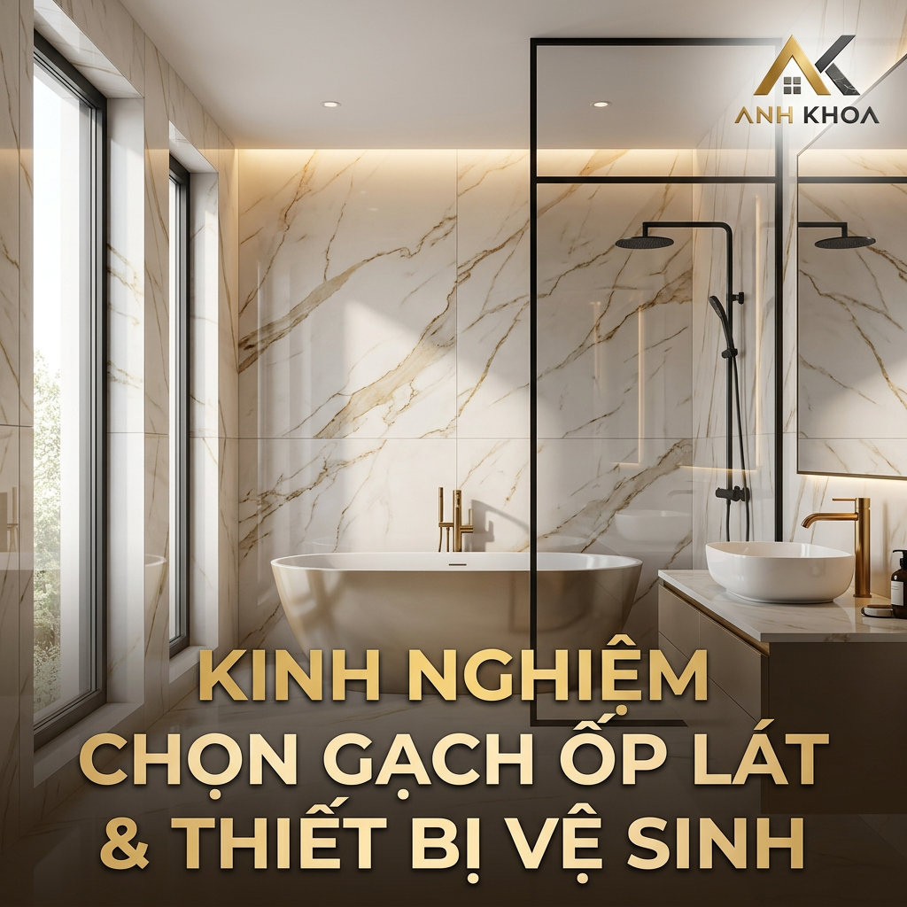 Kinh Nghiệm Chọn Gạch Ốp Lát Và Thiết Bị Vệ Sinh Cho Nhà Mới Từ Chuyên Gia Nội Thất Anh Khoa
