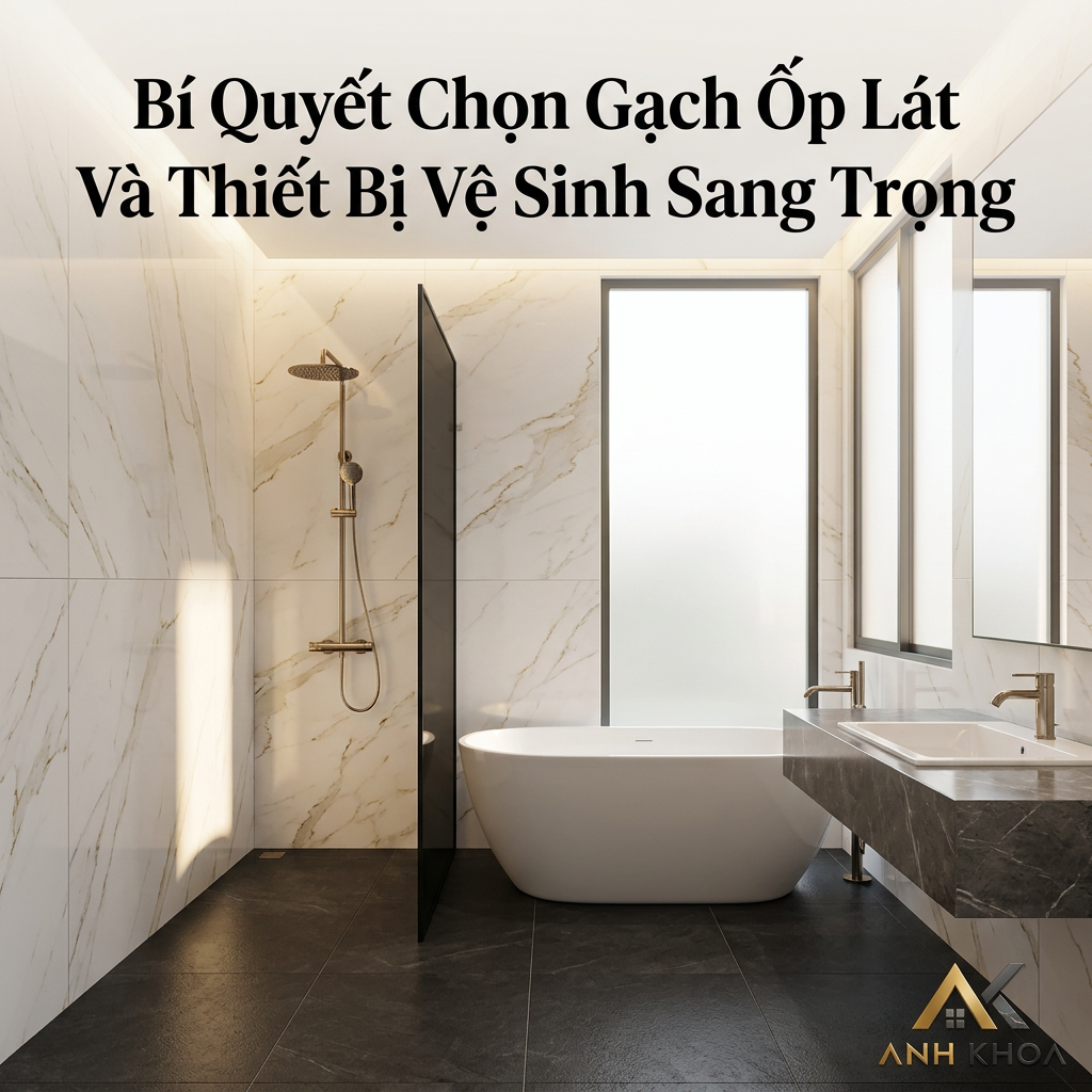 Bí Quyết Chọn Gạch Ốp Lát Và Thiết Bị Vệ Sinh Cho Phòng Tắm Sang Trọng