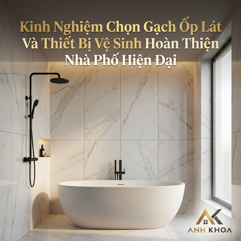 Kinh Nghiệm Chọn Gạch Ốp Lát Và Thiết Bị Vệ Sinh Hoàn Thiện Nhà Phố Hiện Đại