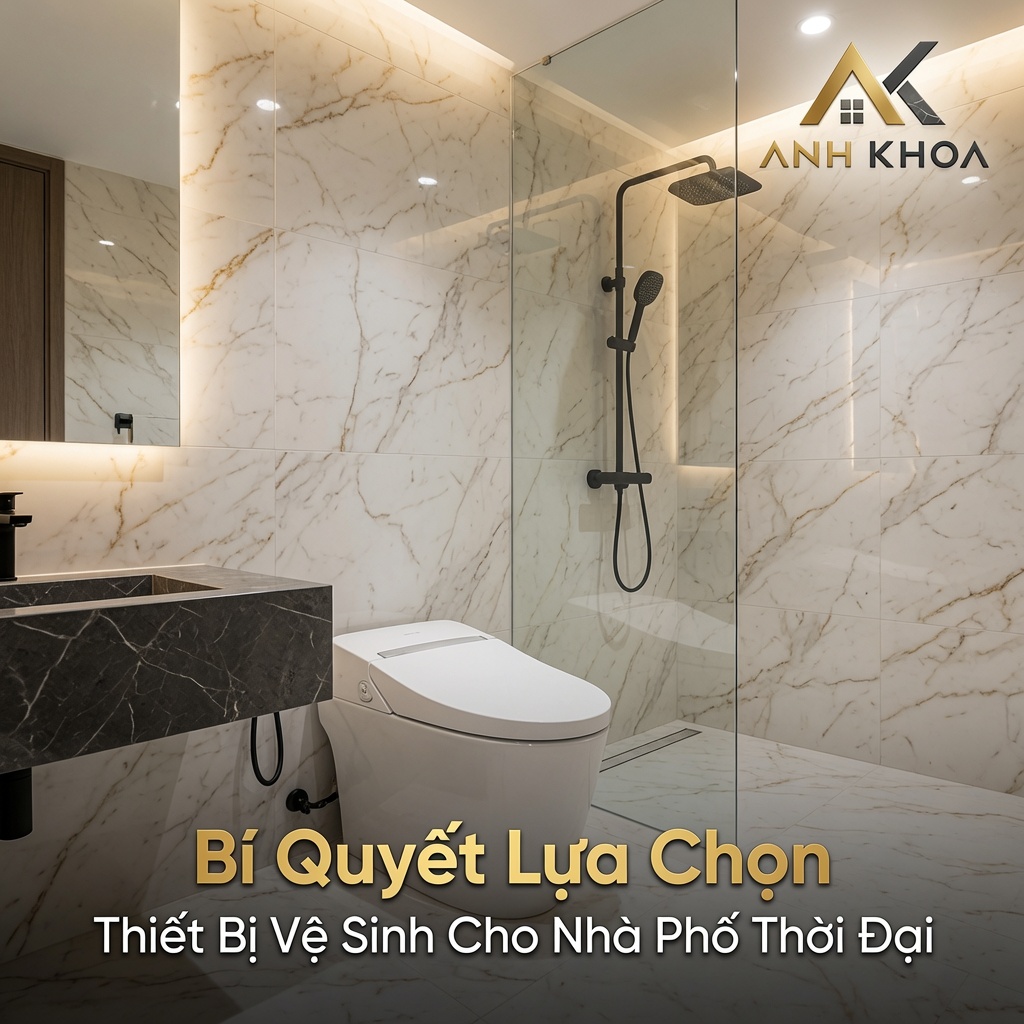 Bí Quyết Lựa Chọn Thiết Bị Vệ Sinh Cho Nhà Phố Hiện Đại: Sang Trọng, Tối Ưu Diện Tích và Bền Bỉ Theo Thời Gian