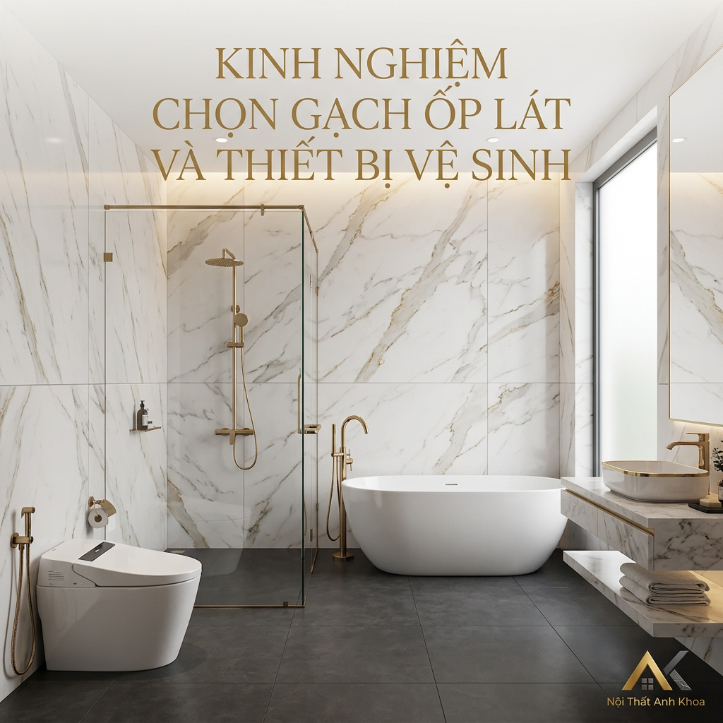 Kinh Nghiệm Chọn Gạch Ốp Lát Và Thiết Bị Vệ Sinh Cho Nhà Phố, Biệt Thự Hiện Đại