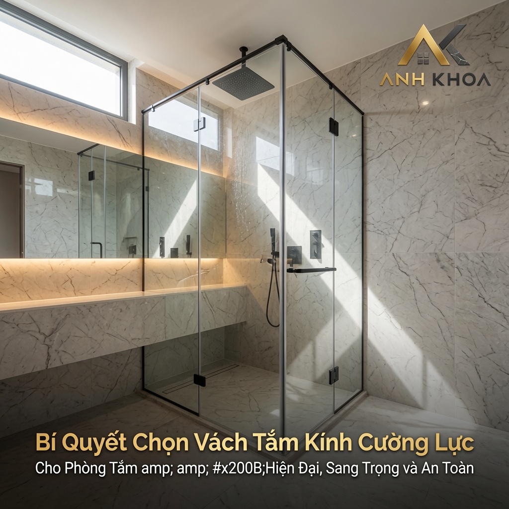 Bí Quyết Chọn Vách Tắm Kính Cường Lực Cho Phòng Tắm Hiện Đại, Sang Trọng và An Toàn
