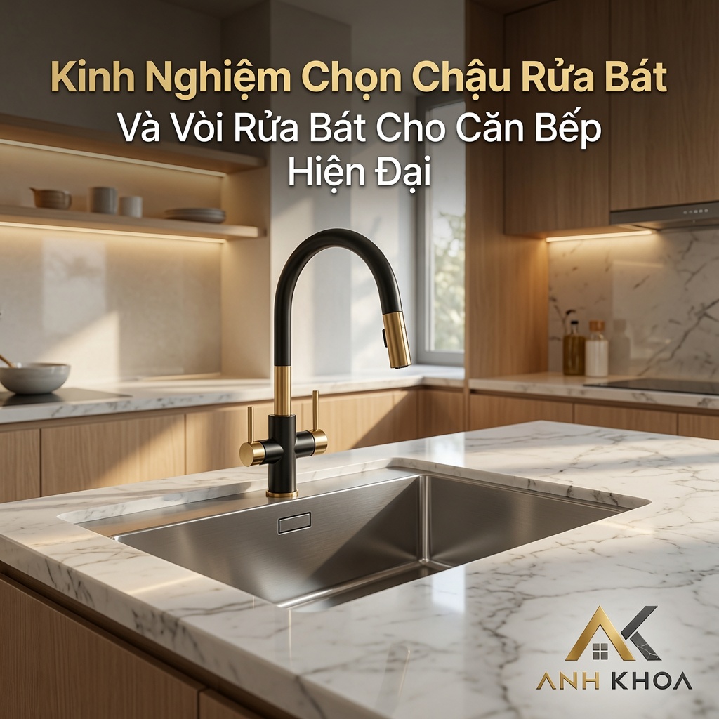 Kinh Nghiệm Chọn Chậu Rửa Bát Và Vòi Rửa Bát Cho Căn Bếp Hiện Đại