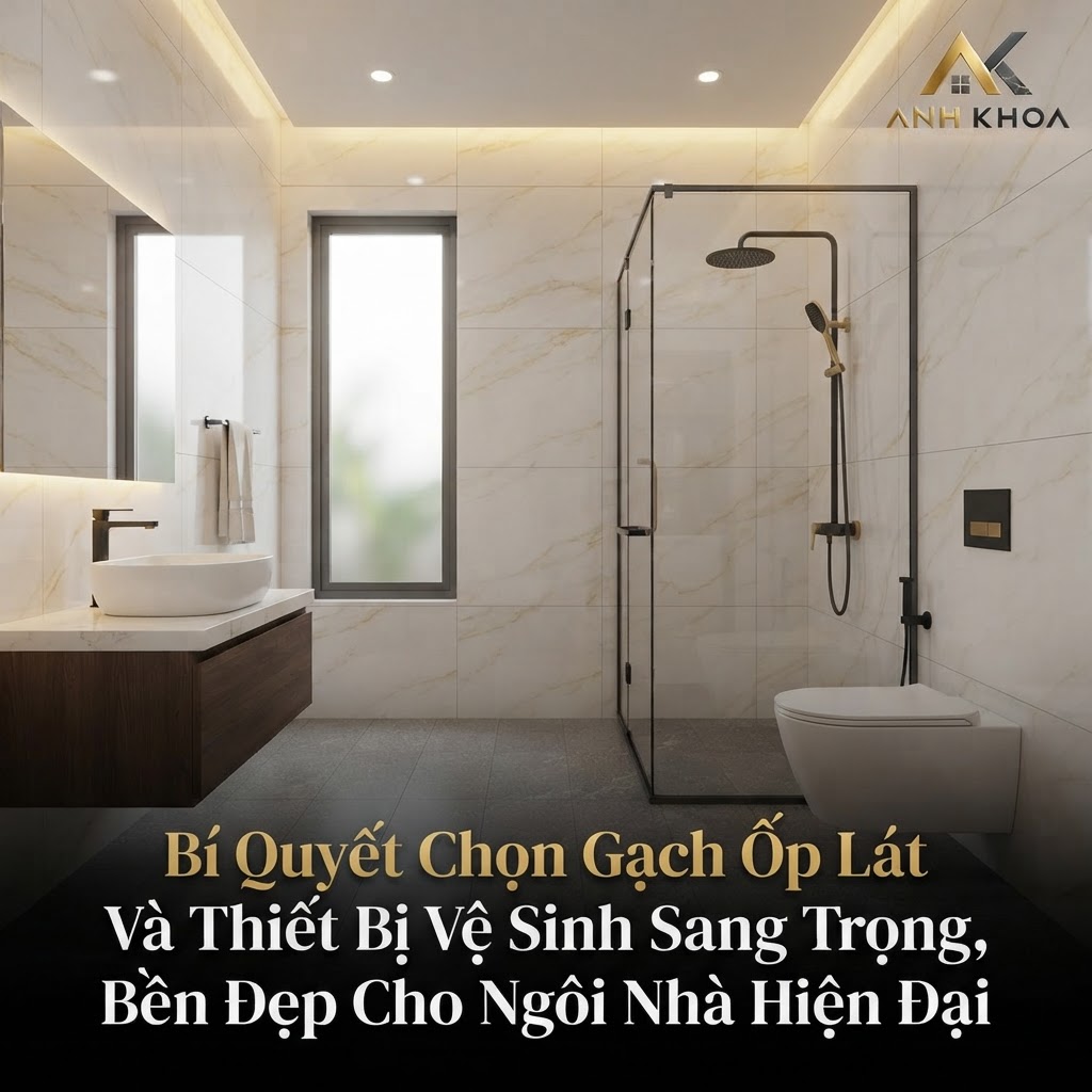 Bí Quyết Chọn Gạch Ốp Lát Và Thiết Bị Vệ Sinh Sang Trọng, Bền Đẹp Cho Ngôi Nhà Hiện Đại